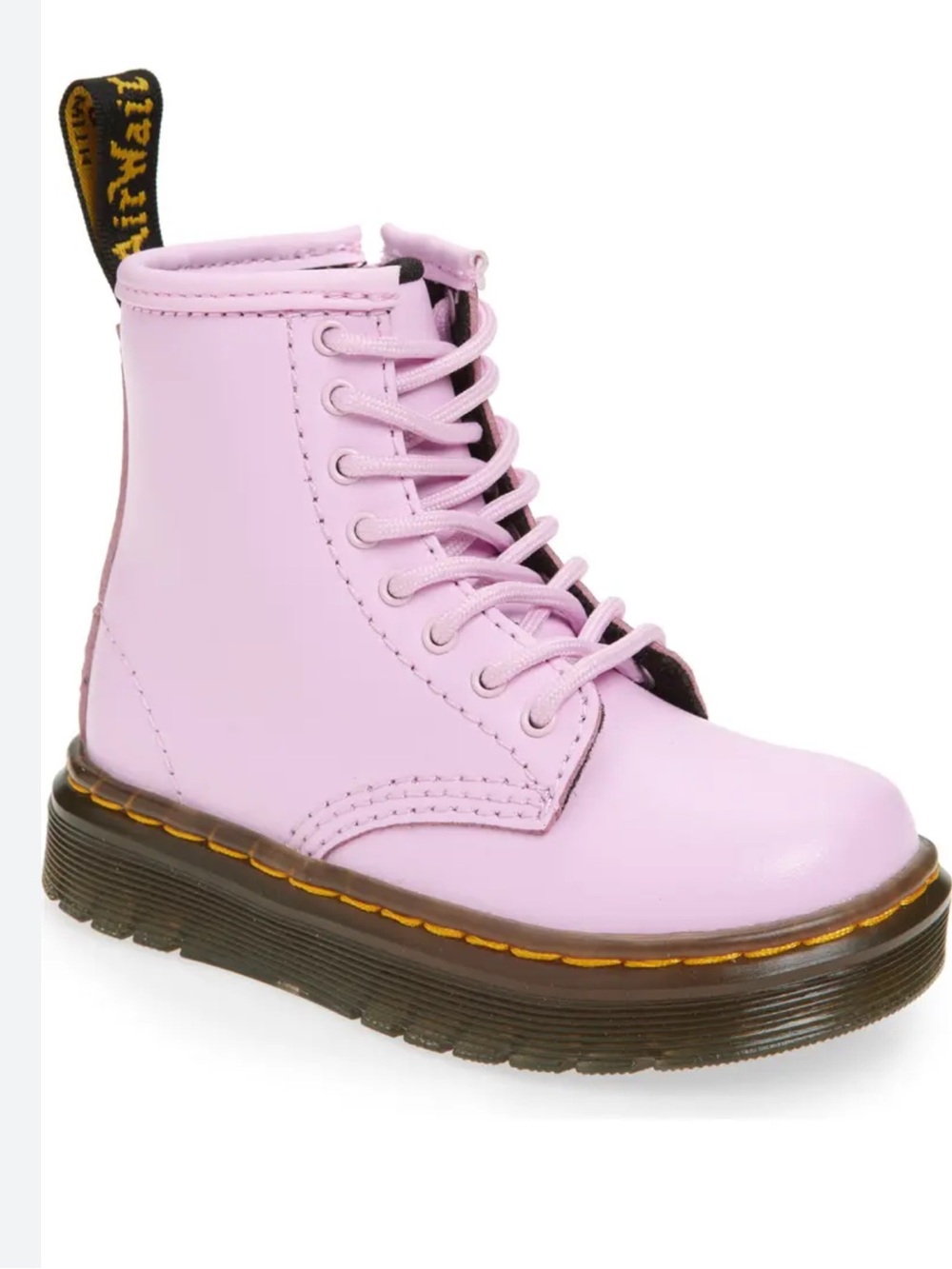 Dr. Martens Zavala Barbie Pink Combat Zip Up Ankle Leather Boots 3.5Y